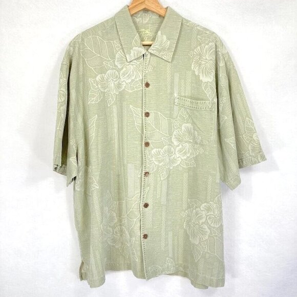 Jamaica Jaxx Mens 100% Silk Short Sleeve Button Up Shirt XXL - Picture 1 of 14